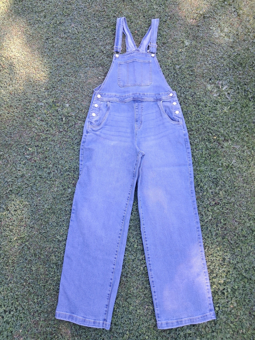 No Boundaries Light Blue Denim Overalls